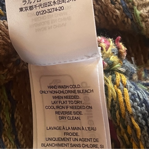 Vintage Lauren Ralph Lauren Women's oversized Striped Fair Isle Sweater - Picture 7 of 7